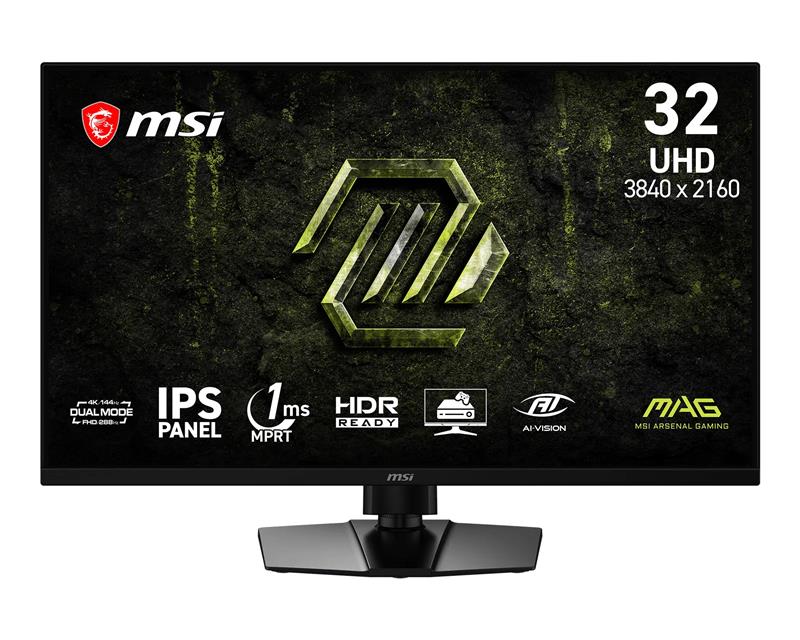 MSI MAG 31.5" 3840 x 2160 UHD Dual Mode IPS 144Hz Gaming Monitor