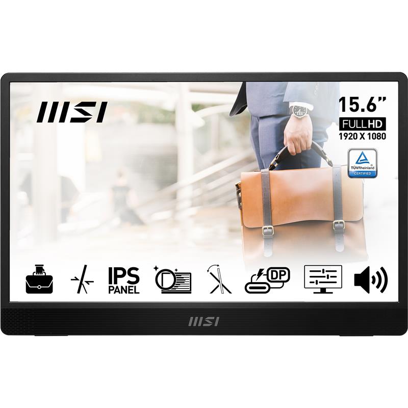 Moniteur portable MSI PRO MP161 E2 15,6" 16:9 IPS, 60 Hz 4 ms, FHD