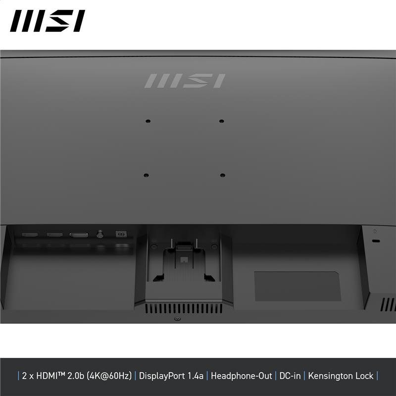 新品 MSI 27インチ モニター PRO MP273U 4K 60Hz MSI PRO MP273U, IPS 3840 x 2160 (UHD) Computer Monitor, 4K, 60 Hz