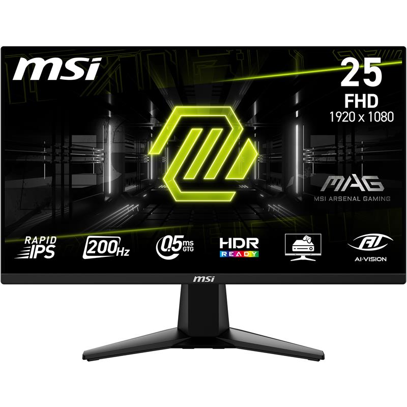 MSI MAG 255F E2 25" FHD 1920 x 1080  IPS 200 Hz 0,5 ms Moniteur de jeu