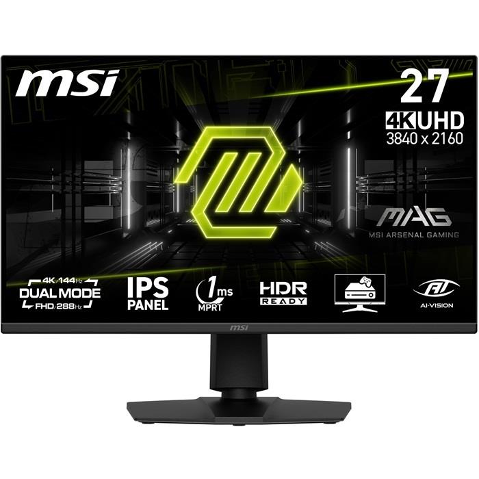 MSI 27" MAG 275UPD E14 Dual Mode UHD 144hz/ FHD 288hz IPS(Open Box)