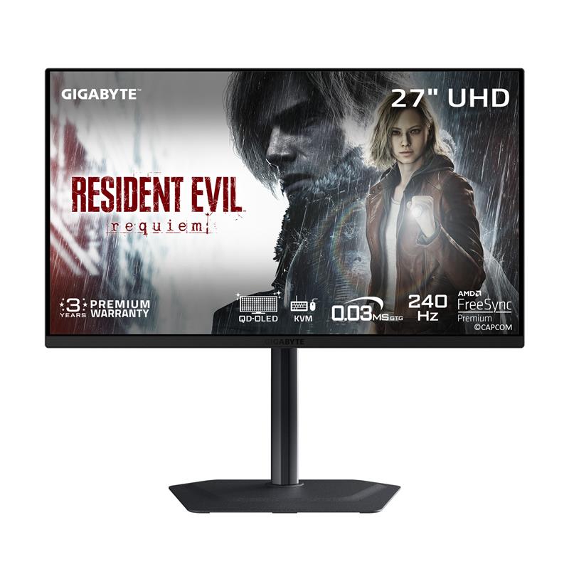 Gigabyte MO27U2 27" 3840 x 2160 QD-OLED 240Hz 0.03ms Gaming Monitor