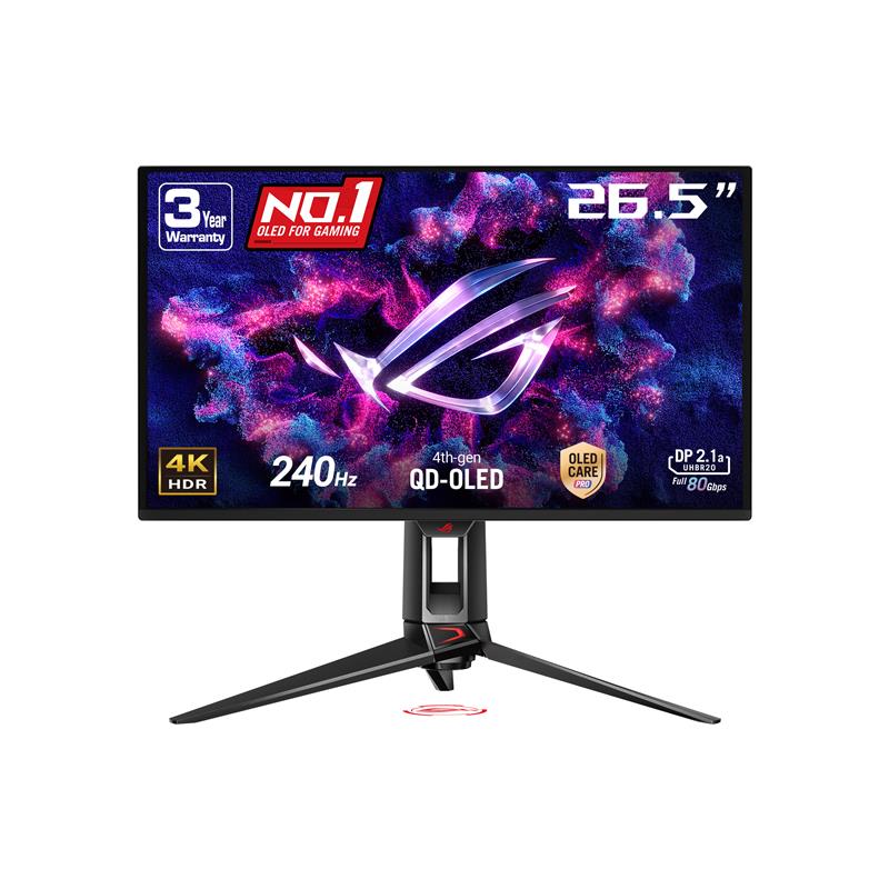 ASUS ROG Swift 26.5" 4K 3840x2160 QD-OLED 240Hz 0.03ms Gaming Monitor