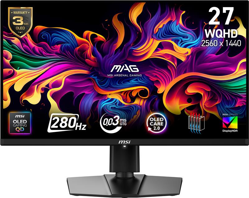 MSI MAG 272QP QD-OLED X28 26.5 QD-OLED 280Hz 0.03ms Gaming Monitor(Open Box)