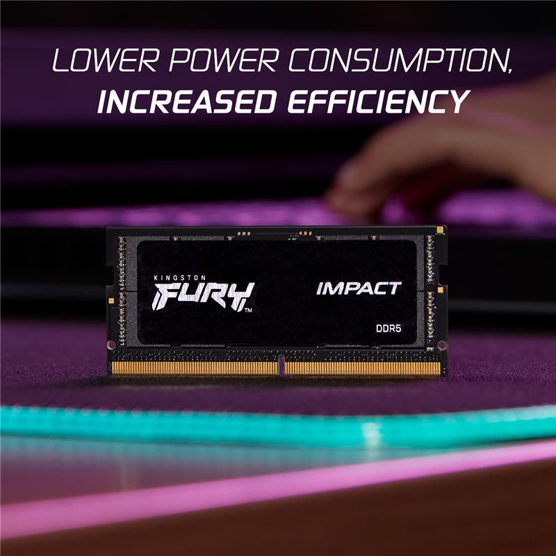 Kingston FURY Impact 32GB (2x16GB) DDR5 5600MHz CL40 1.1V SODIMM