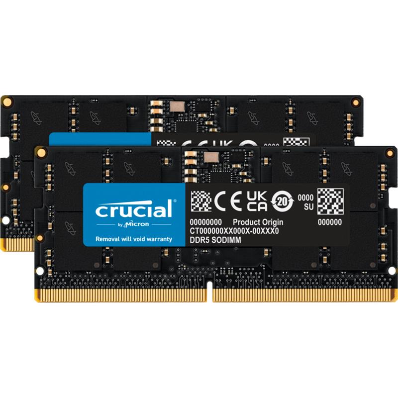 Crucial 128GB (2x64GB) DDR5 5600MHz CL46 1.1V SODIMM - Canada