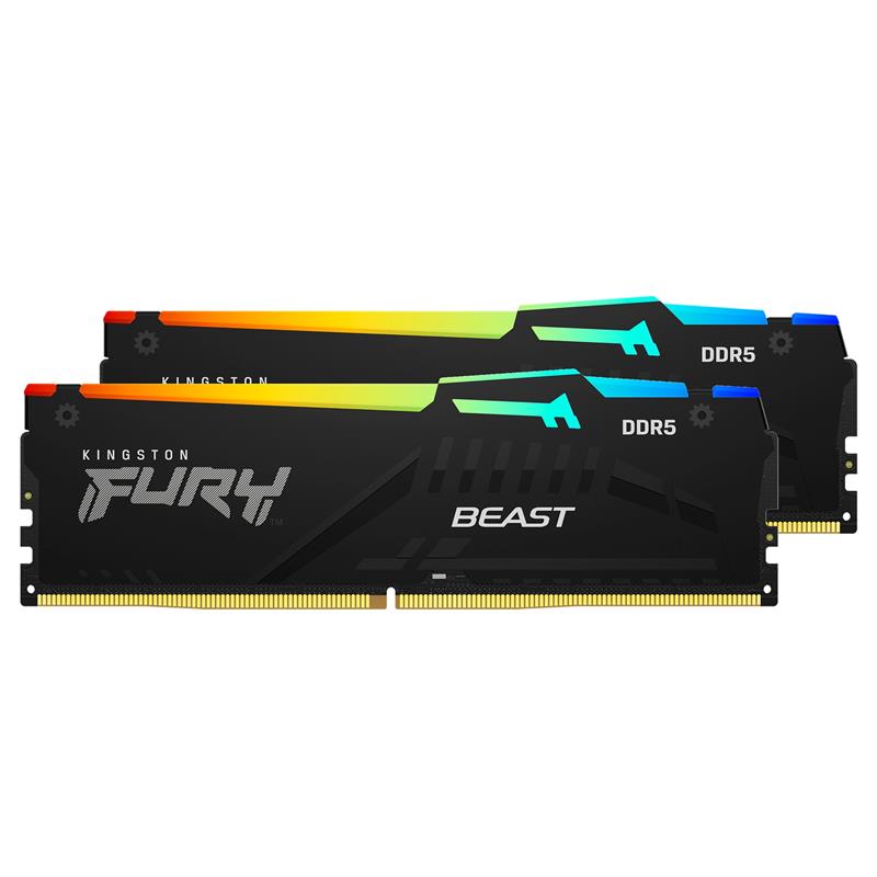 Kingston FURY Beast RGB 16 Go (2x8 Go) DDR5 5200 MHz CL40 UDIMM