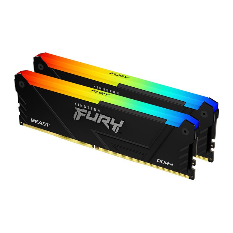 KINGSTON FURY BEAST DDR4 メモリ32GB Kingston FURY Beast RGB 32GB (2x16GB) DDR4 3200MHz CL16 UDIMM