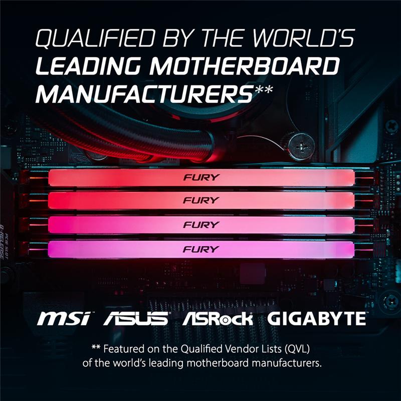 Kingston FURY Renegade RGB 96GB (2x48GB) DDR5 6000MHz CL32 UDIMM
