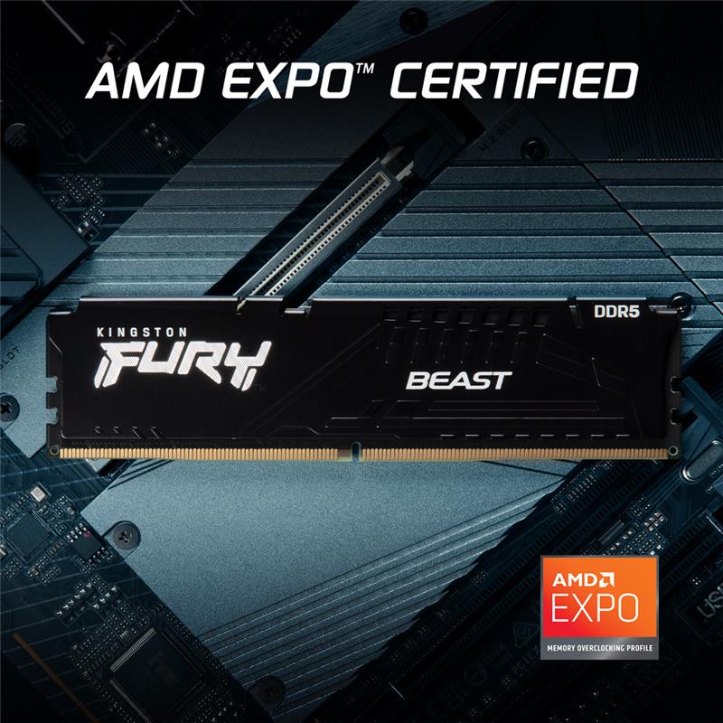 Kingston FURY Beast 32GB (2x16GB) DDR5 6000MHz CL30 UDIMM - Canada