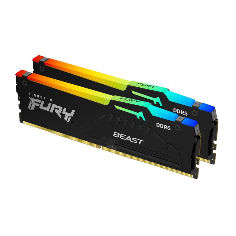 Kingston FURY Beast RGB 64GB (2x32GB) DDR5 6400MHz CL32 UDIMM