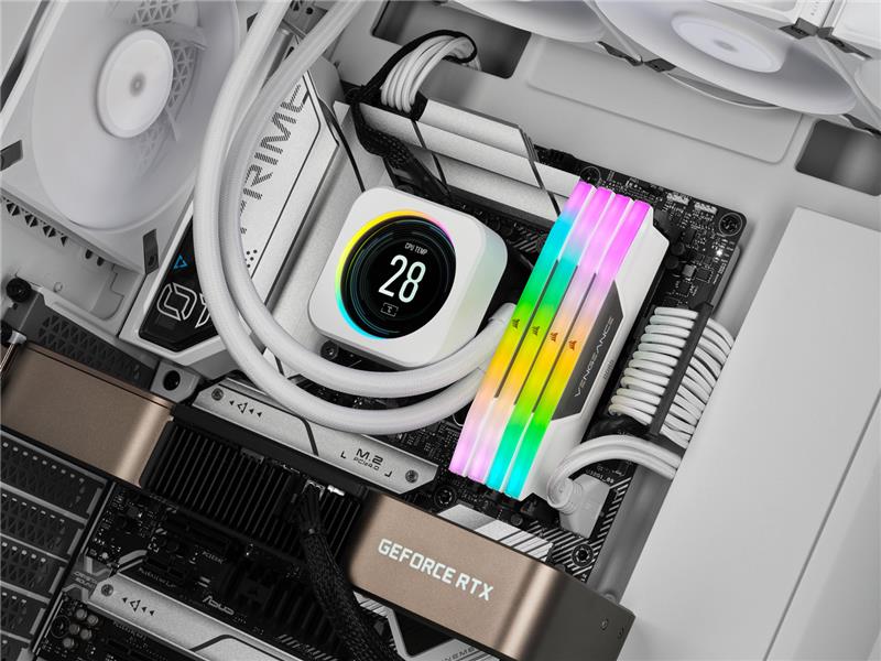CORSAIR メモリ DDR5-6000MHz CL36 32GB ホワイト CORSAIR VENGEANCE RGB 32GB (2x16GB) DDR5 6000MHz CL36 UDIMM
