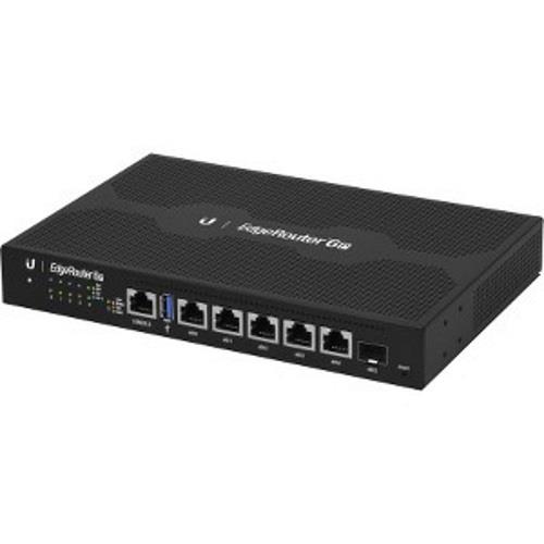 Routeurs Gigabit UBIQUITI avec SFP - 6 ports - Port de gestion - Ports PoE - 1 emplacement - Ethernet Gigabit - 1U - Montage...