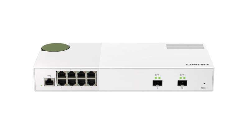 QNAP (QSW-M2108-2S) Management Switch, 8 port 2.5Gbps, 2 port 10Gbps SFP+. Easy management with web browser.