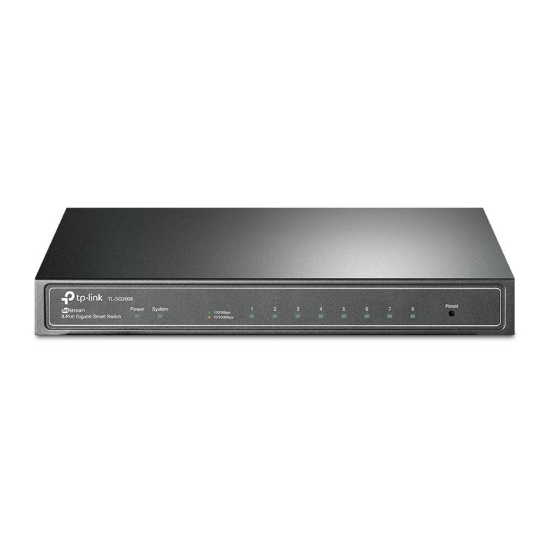 TP-Link (TL-SG2008 V3) JetStream 8-Port Gigabit Smart Switch. 8× gigabit RJ45 ports. Centralized Management: Cloud access and O
