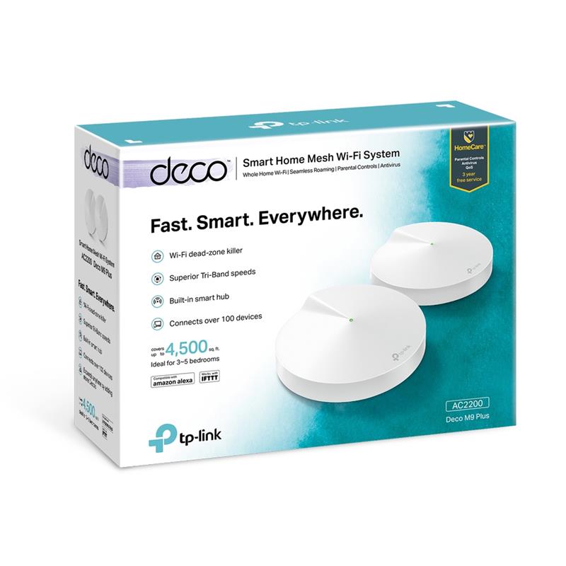 TP-Link Deco M9 Plus 2 pack AC2200 Whole-Home Wi-Fi System