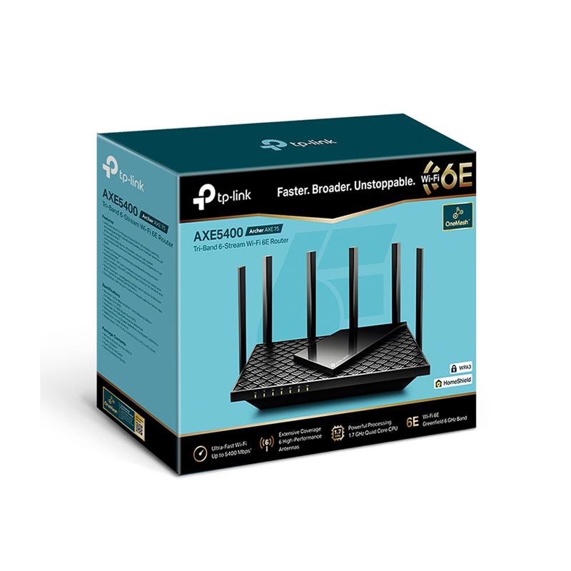 TP-Link (Archer AXE75) - AXE5400 Tri-Band Gigabit Wi-Fi 6E Router