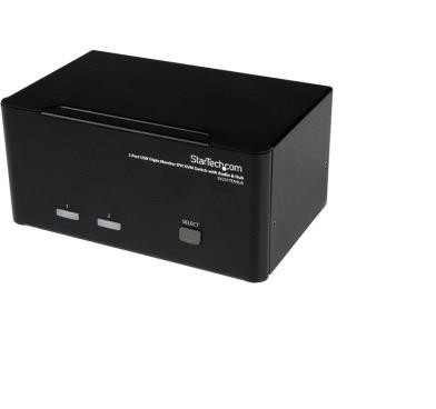 Commutateur KVM USB DVI à 2 ports triple moniteur STARTECH