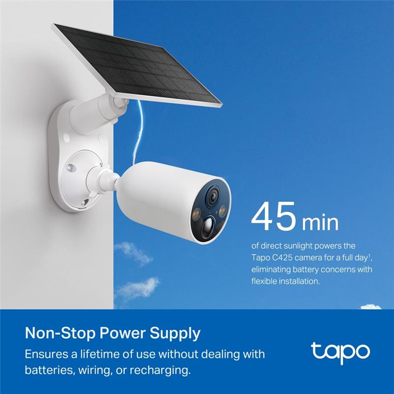 TP-Link Tapo C425 KIT, Solar-Powered Security Camera Kit - Canada