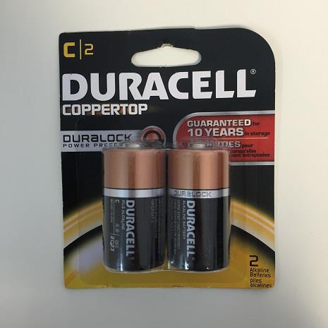 DURACELL Coppertop C Alkaline Battery 2 Pack