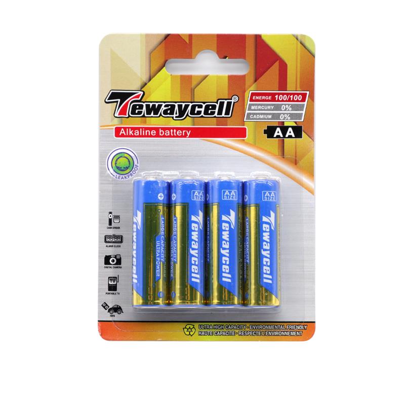 Tewaycell 4 Pack AA Alkaline Battery