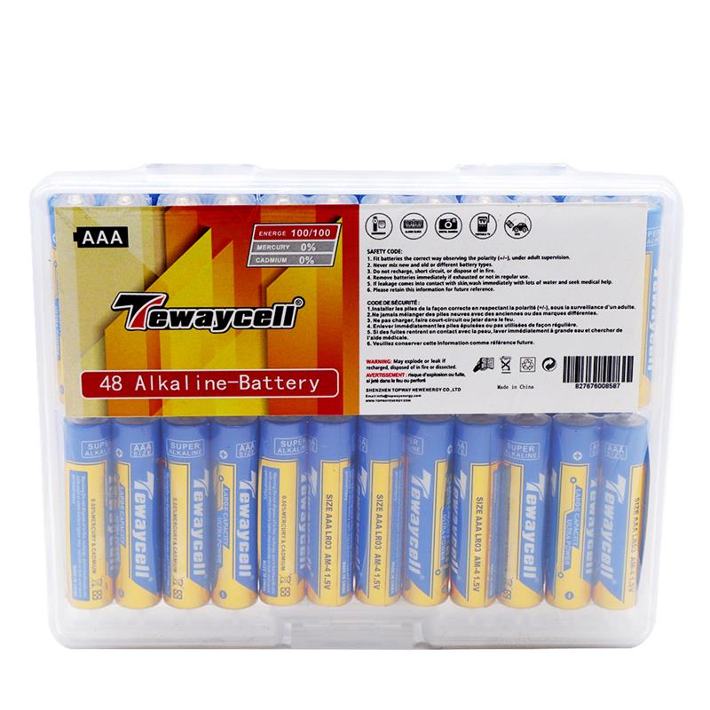 TEWAYCELL - Paquet de 48 piles alcalines AAA(Open Box)