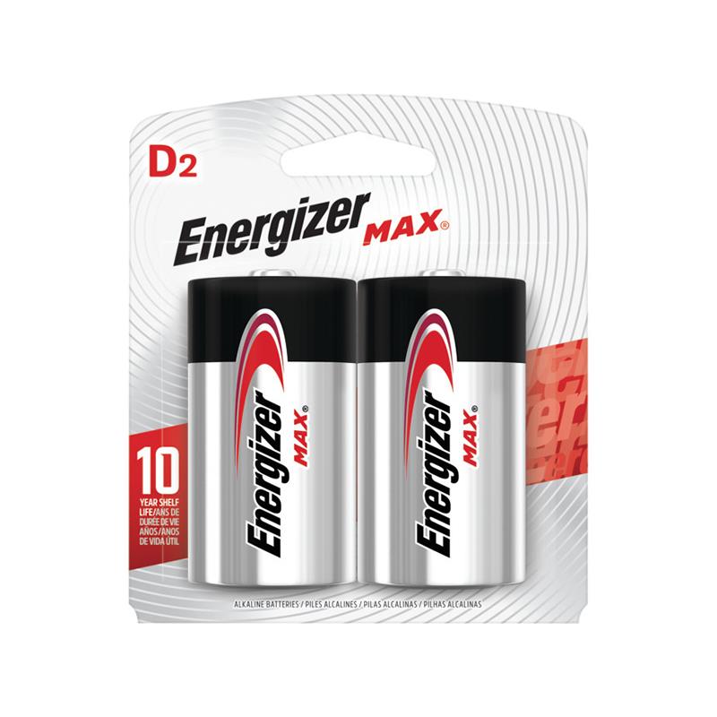 Lot de 2 piles alcalines ENERGIZER Max D (E95BP2)