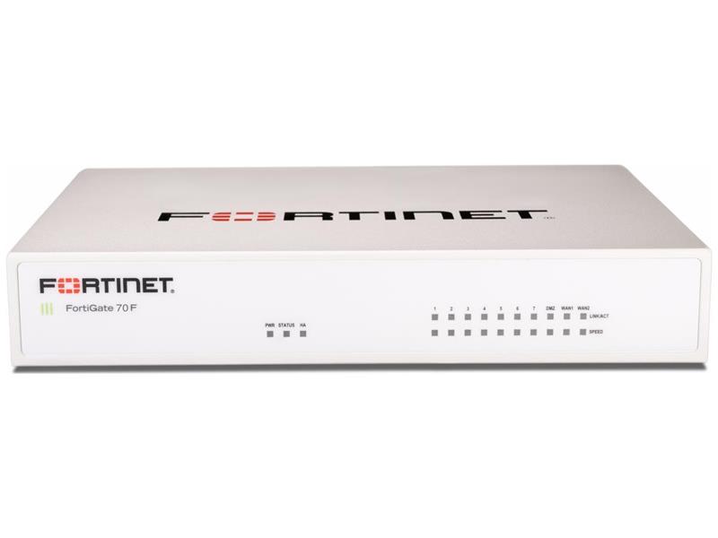 FortiGate-70F Hardware plus 1 an de garantie matérielle plus FortiCare Premium et FortiGuard Unified Threat Protection (UTP)...