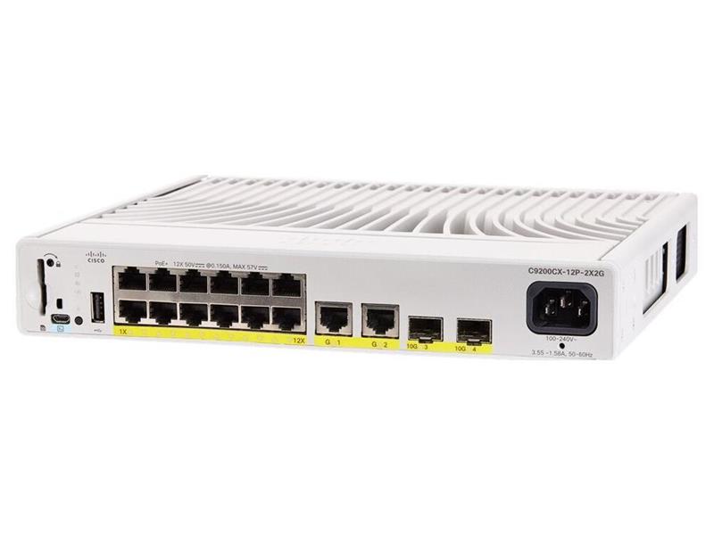 Cisco Catalyst 9200 Series switches, 12-port 1G,8 GB Flash,4 GB memory, support IEEE 802.3bt, IEEE 802.1s,IEEE 802.1w,Layer 2 a