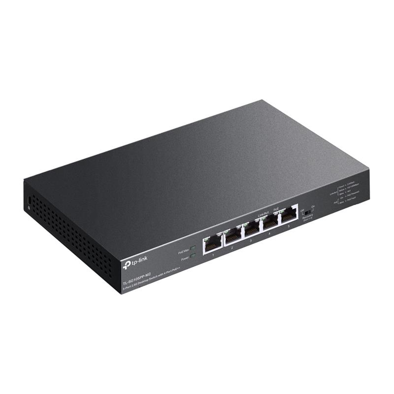 TP-Link (TL-SG105PP-M2) 5-Port 2.5G Unmanaged PoE++ Switch