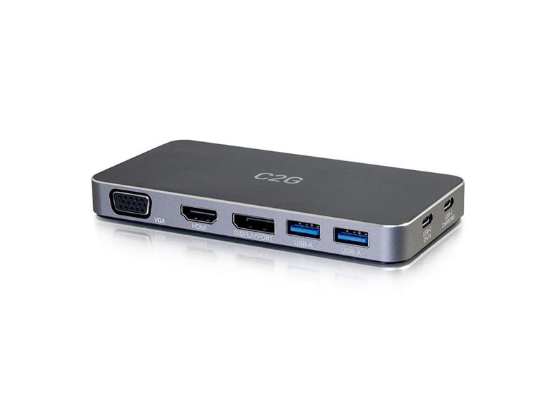 C2G USB-C® 7-in-1 Dual Display MST Docking Station with HDMI