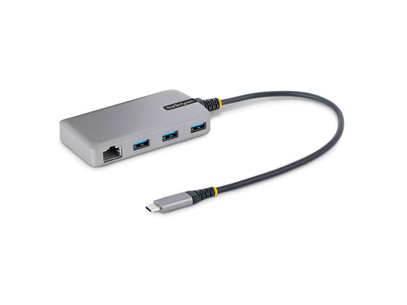 StarTech.com Hub USB-C 3 ports avec Ethernet, 3 ports USB-A, Gigabit Ethernet, USB 3.0 5 Gbit/s, alimenté par bus, hub USB T...