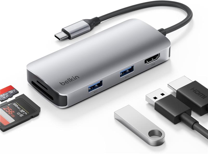 Belkin USB-C Hub, 5-in-1 Multiport Adapter
