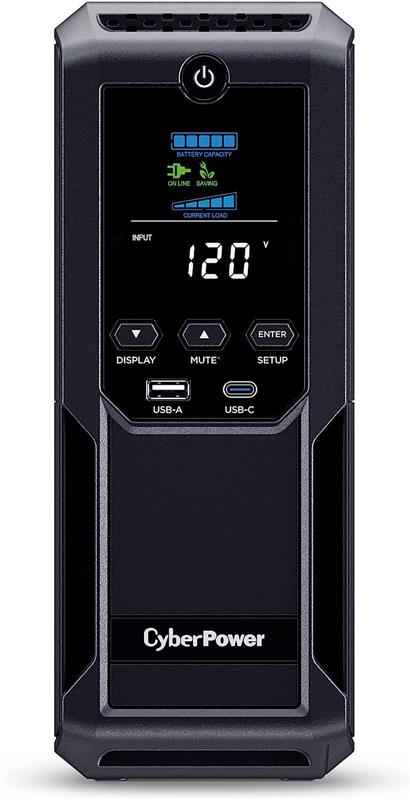 CYBERPOWER CP1350AVRLCD3 Intelligent LCD UPS System, 1350VA/815W, 12 O(Open Box)