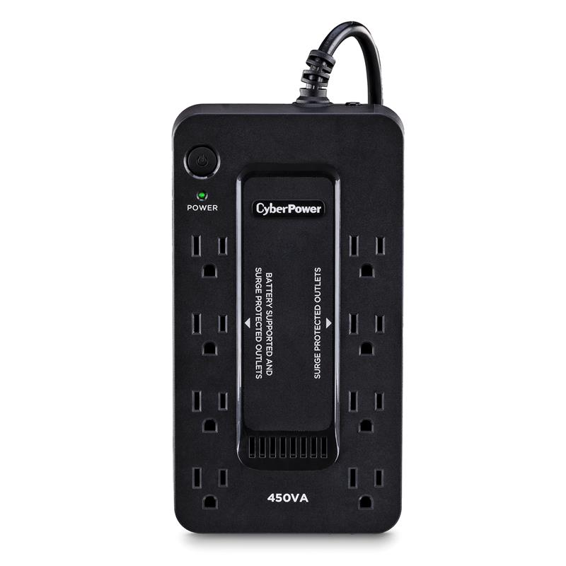 CYBERPOWER 450VA Battery-Backup UPS – 8 Outlets, 890J