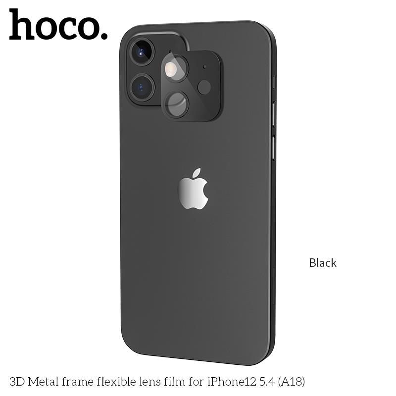 HOCO Cadre métallique 3D avec film de lentille flexible pour iPhone 12 5,4" (A18)
