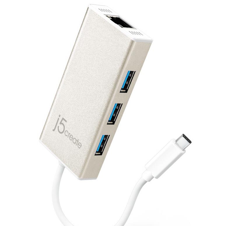 j5create (JCH471) - Concentrateur USB type-C Gigabit Ethernet