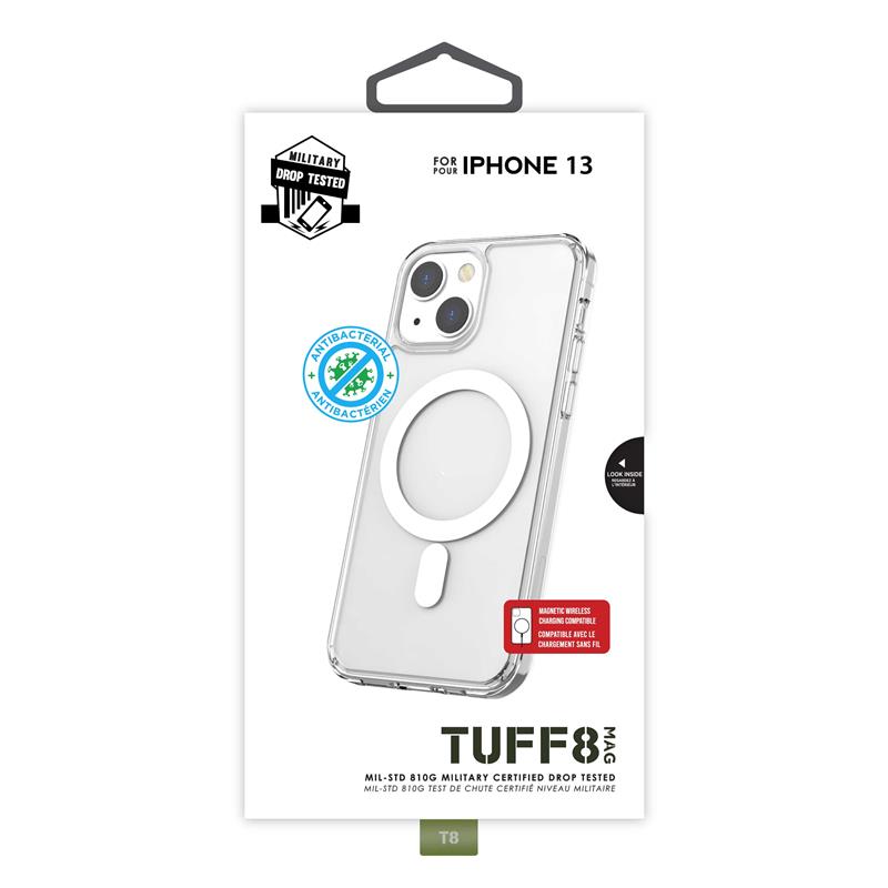 iPhone 13 - Étui robuste TUFF8 Mag (Transparent)