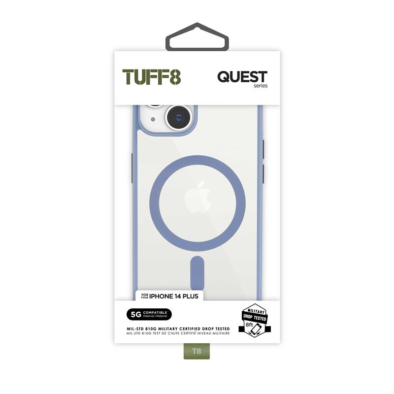 iPhone 14 Plus - TUFF8 Quest Rugged Case (Periwinkle)(Open Box)