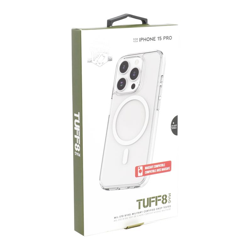 iPhone 15 Pro - TUFF8 Mag Rugged Back Case (Clear)(Open Box)