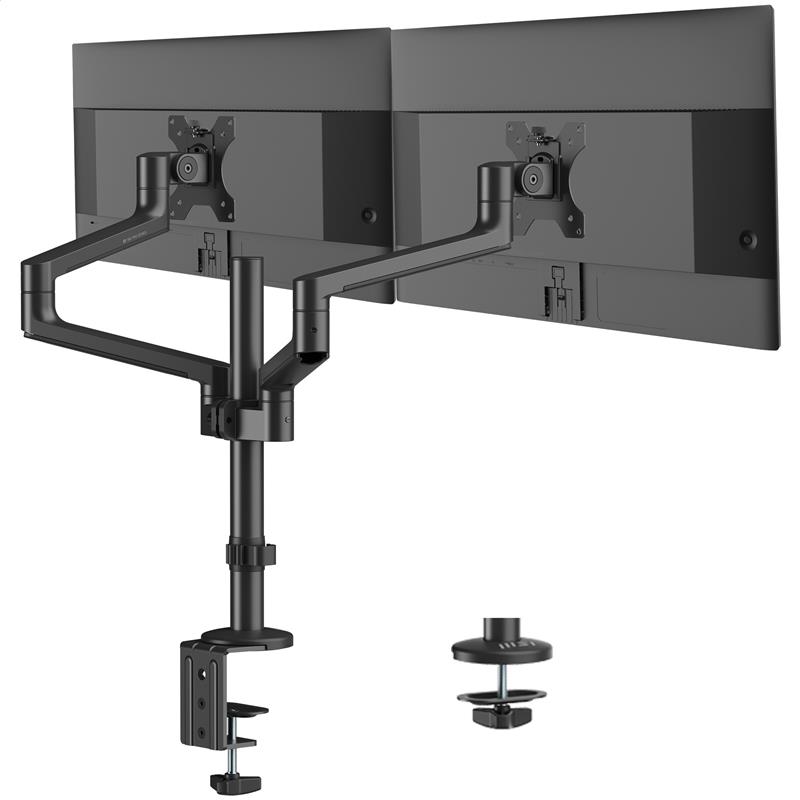 MSI PRO MT81D - Premium Aluminum Dual Monitor Stand Arms