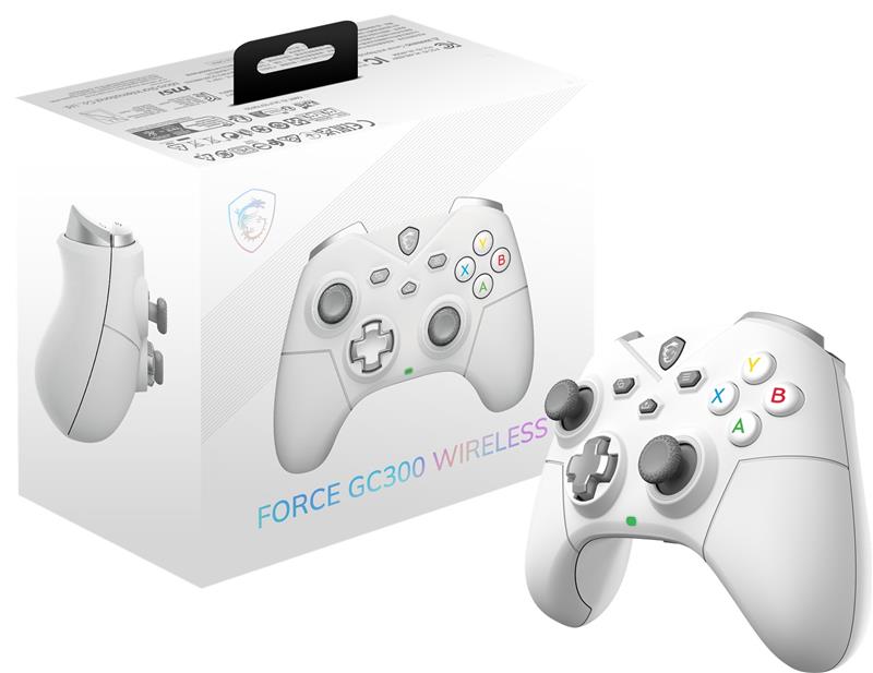 Manette de jeu sans fil MSI Force GC300, blanche