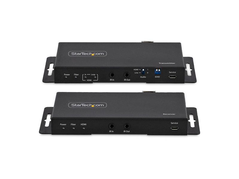 StarTech 4K HDMI over Fiber Extender Kit, 4K 60Hz up to 3300ft/1km (Single Mode) or 1000ft/300m (Multimode) LC Fiber Optic, HDR