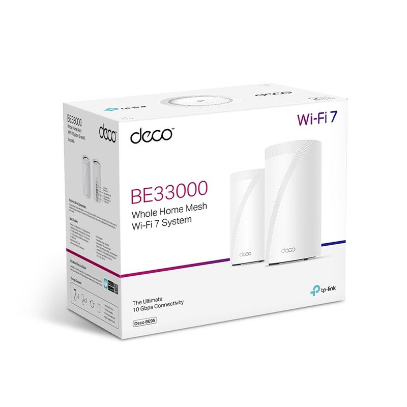 TP-Link (Deco BE95(2-pack)) - BE33000 Whole Home Mesh WiFi 7