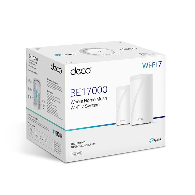 TP-Link (Deco BE75) BE17000 Tri-Band Wi-Fi 7 Mesh System (2 Pack