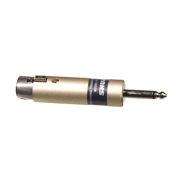 SHURE A85F - Transformateur d'adaptation de microphone à faible à haute impédance - XLR femelle en ligne vers mâle 1/4&q...