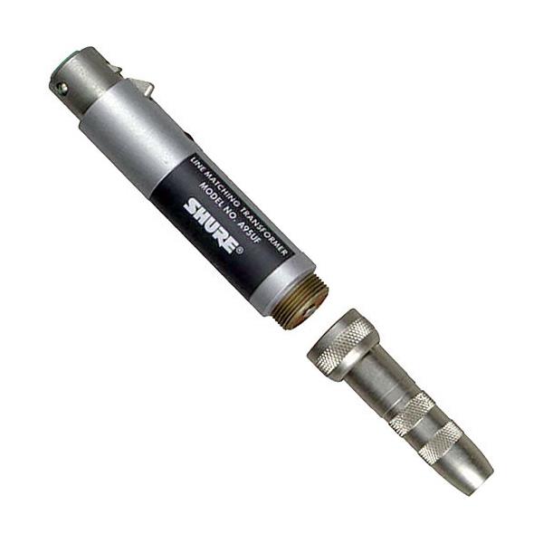 SHURE A95UF - Transformateur d'adaptation de ligne pour micros de 75 à 300 Ohm | XLR femelle en ligne vers corps 1/4&quo...