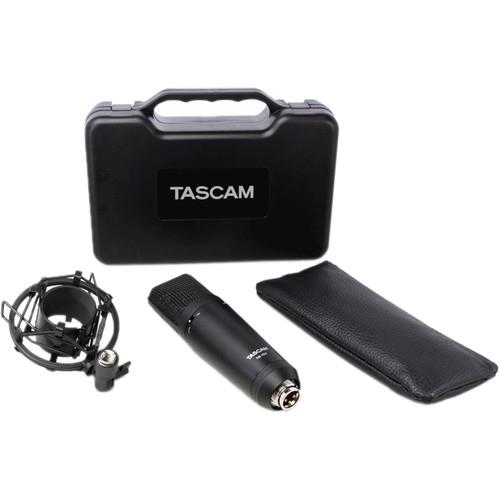 TASCAM TM-180 Studio Condenser Microphone with Shockmount, Hard Case, and Zippered Soft Case (TM-180) | For Studio and Live Rec