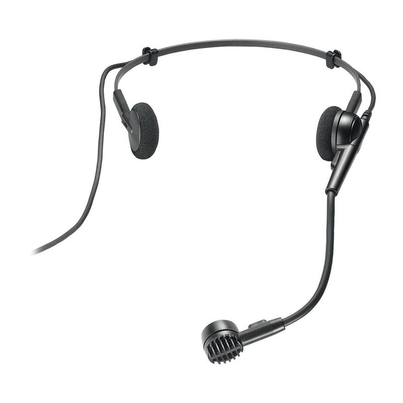 AUDIO TECHNICA ATM75CW - Microphone à condensateur cardioïde avec serre-tête et connecteur 4 broches HRS pour systèmes sans ...
