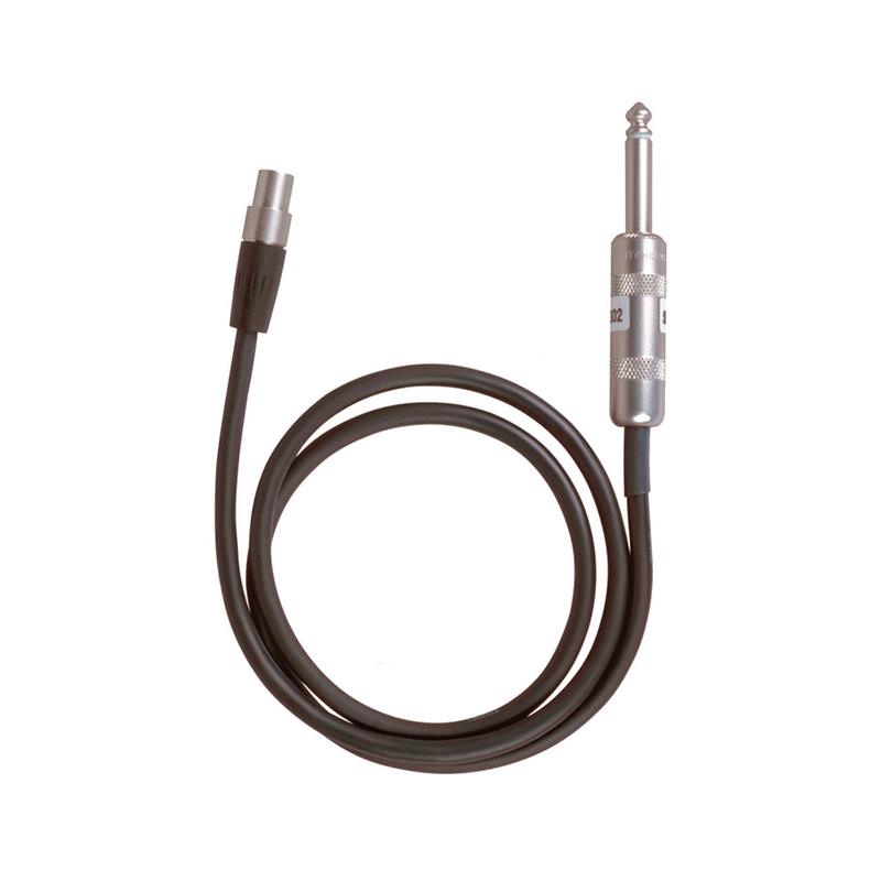 SHURE WA302 Câble d^instrument et de guitare avec connecteur 1/4 po et mini-connecteur à 4 broches (2,5 pi | Pour les émette...